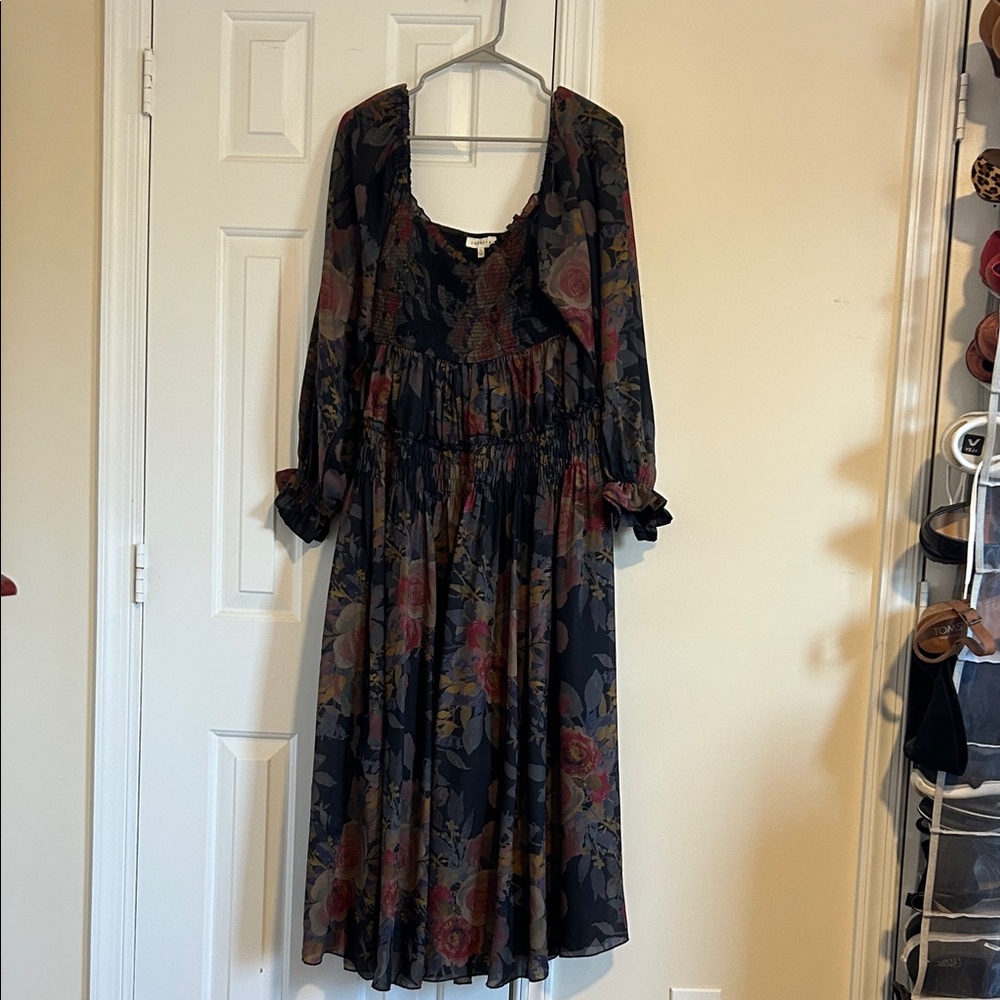 Floral Black Dress